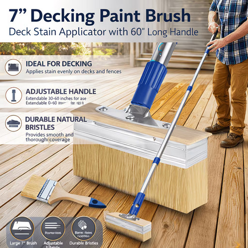 Decking stain applicator brush - decking,