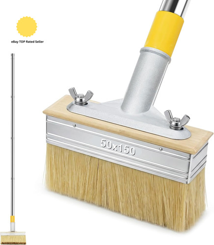 Decking paint brush with - paint,