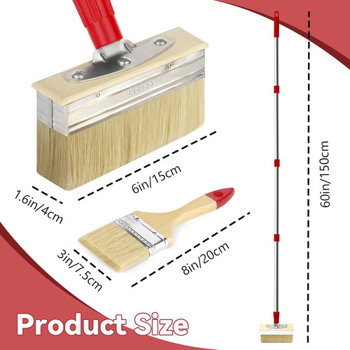 18cm decking paint brush with - decking,